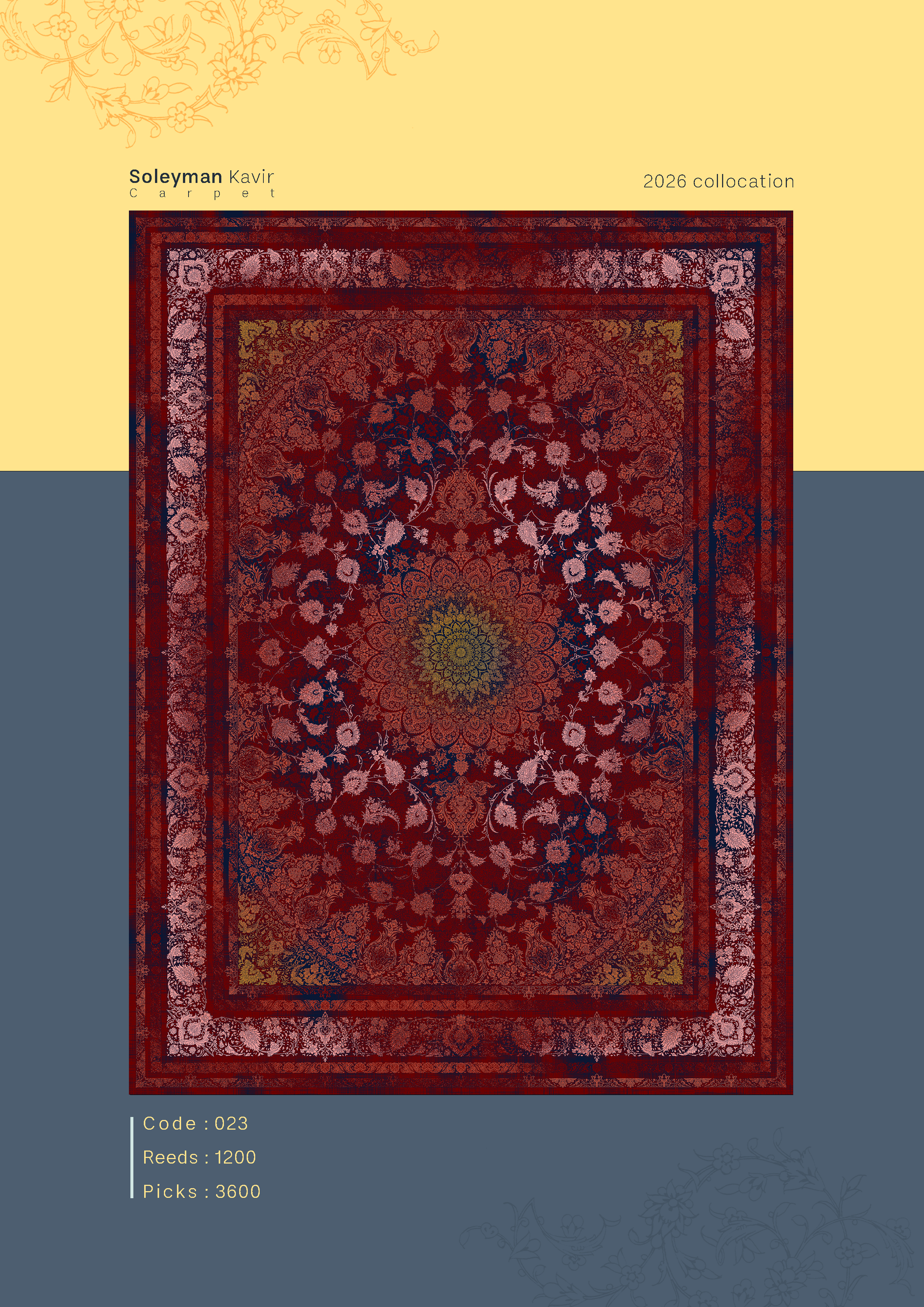 فرش وینتیج 1200 شانه کد 20 تا 23